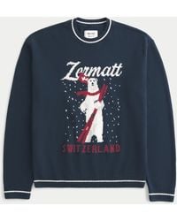 Hollister - Relaxed Zermatt Switzerland Graphic Crew Sweater - Lyst
