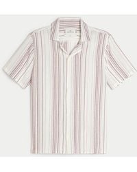 Hollister - Short-sleeve Striped Button-through Shirt - Lyst