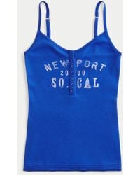 Hollister - Newport Graphic Henley Cami - Lyst