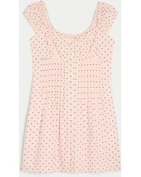 Hollister - Cap Sleeve Button Front Mini Dress - Lyst