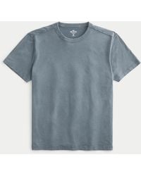 Hollister - Lässiges verwaschenes T-Shirt mit Rundhalsausschnitt aus Baumwolle - Lyst
