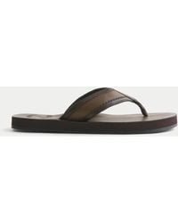 Hollister - Faux Leather Flip Flops - Lyst