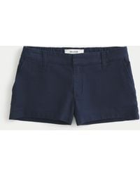 Hollister - Low-rise Linen-blend Shortie Shorts - Lyst