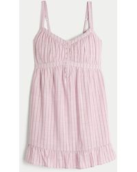 Hollister - Button Front Mini Dress - Lyst