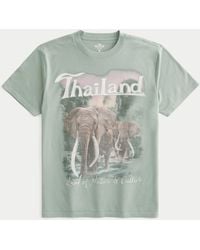 Hollister - Relaxed Thailand Elephants Graphic Tee - Lyst
