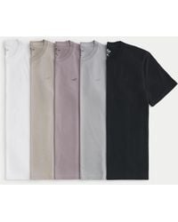 Hollister - Icon Crew T-shirt 5-pack - Lyst