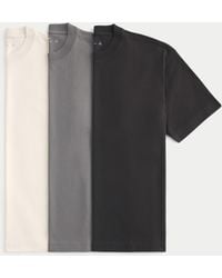 Hollister - Boxy Heavyweight Cotton Crew T-shirt 3-pack - Lyst