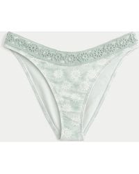 Hollister - Crochet-style Trim Cheeky Bikini Bottom - Lyst