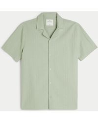 Hollister - Short-sleeve Button-through Seersucker Shirt - Lyst