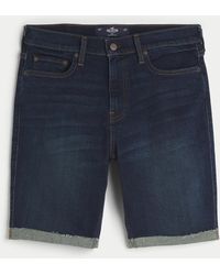 Hollister - Slim Jeans-Shorts in dunkler Waschung, 9" - Lyst