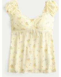Hollister - Cinch Bust Babydoll Top - Lyst