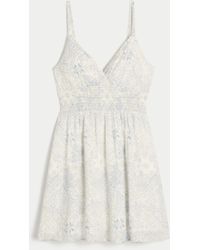 Hollister - Smocked Waist Mini Dress - Lyst