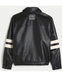 Hollister - Jacke aus Kunstleder mit All-Star-Grafik - Lyst