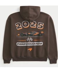 Hollister - Boxy F1 Graphic Zip Through Hoodie - Lyst