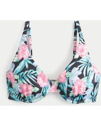 Hollister - Curvy High Apex Ribbed Underwire Bikini Top - Lyst
