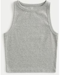Hollister - Ribbed High-neck Tank - Lyst