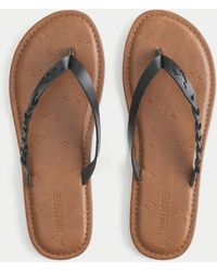Hollister - Braided Flip Flops - Lyst