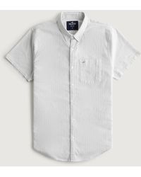 Hollister - Short-sleeve Striped Oxford Shirt - Lyst