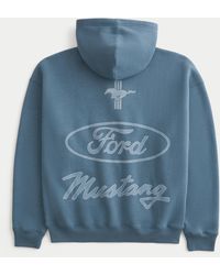 Hollister - Boxy Zip-up Ford Mustang Graphic Hoodie - Lyst