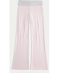 Hollister - Always Cozy Knit Foldover Waist Flare Pants - Lyst