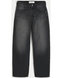 Hollister - Washed Black Graphic Skater Baggy Jeans - Lyst