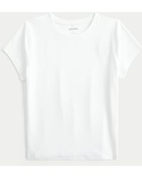 Hollister - Seamless Fabric Crew Baby Tee - Lyst