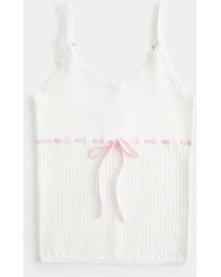 Hollister - Tie-front Sweater Tank - Lyst