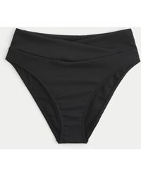 Hollister - Ribbed High Crossover Waist Bikini Bottom - Lyst