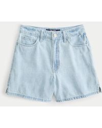 Hollister - Ultra High Rise leichte Jeans-Mom-Shorts im Stil der 90er Jahre in heller Waschung - Lyst