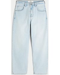 Hollister - Light Wash Skater Baggy Jeans - Lyst