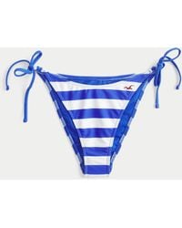 Hollister - Beaded Side Tie Cheeky Bikini Bottom - Lyst