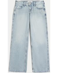 Hollister - Ultra Low-rise Light Wash Baggy Jeans - Lyst