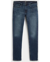 Hollister - Skinny Jeans in dunkler Waschung - Lyst