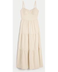 Hollister - Linen Blend Maxi Dress - Lyst