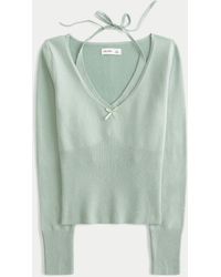 Hollister - Langärmeliger Pullover mit Krawattenhalter - Lyst