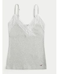 Hollister - Wrap Lace Trim Layering Cami - Lyst