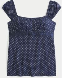 Hollister - Lässiges Babydoll-Oberteil zum Binden - Lyst