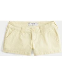 Hollister - Twill Shortie Shorts - Lyst