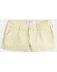 Hollister - Twill Shortie Shorts - Lyst