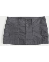 Hollister - Ultra Low-rise Cargo Mini Skort - Lyst