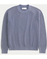 Hollister - Boxy Washed Crew Sweater - Lyst
