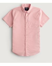 Hollister - Short-sleeve Logo Icon Oxford Shirt - Lyst