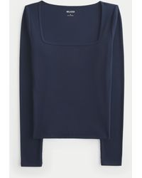 Hollister - Nahtloses Oberteil aus Rippmaterial mit quadratischem Ausschnitt - Lyst