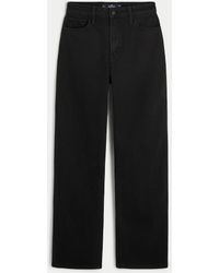 Hollister - Ultra High-rise Black Dad Jeans - Lyst