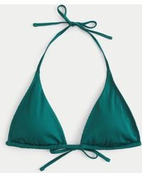 Hollister - Ribbed Multi-way Triangle Bikini Top - Lyst