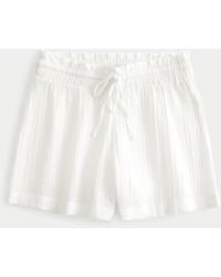 Hollister - Cover-up-Shorts aus fließender Gaze - Lyst