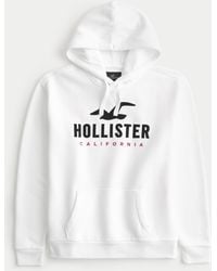Hollister - Logo Graphic Hoodie - Lyst