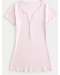 Hollister - Short-sleeve Henley - Lyst