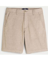 Hollister - Flex-Waist-Shorts aus einer Leinenmischung mit einer Schrittlänge von 23 cm. - Lyst