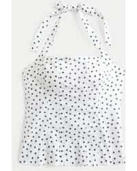 Hollister - Pleated Open-back Halter Top - Lyst